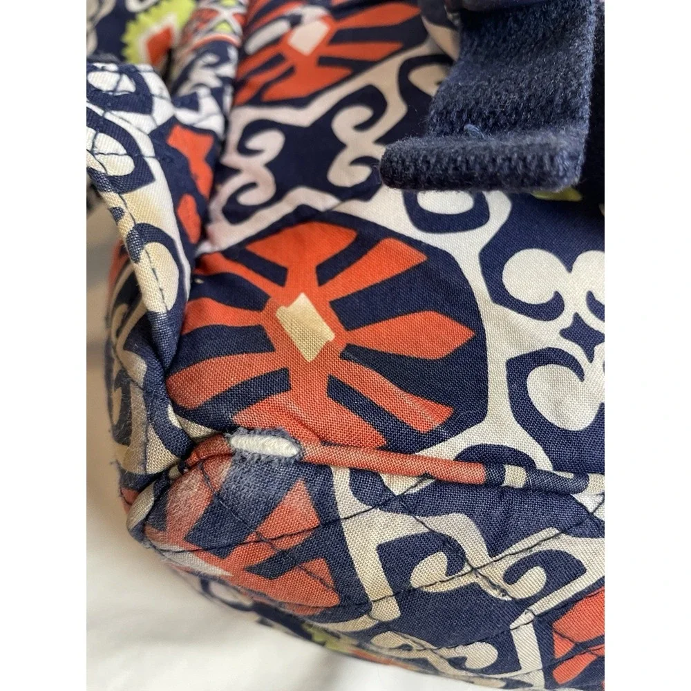 Vera Bradley Quilted Backpack Filigree Cotton Orange White School Travel